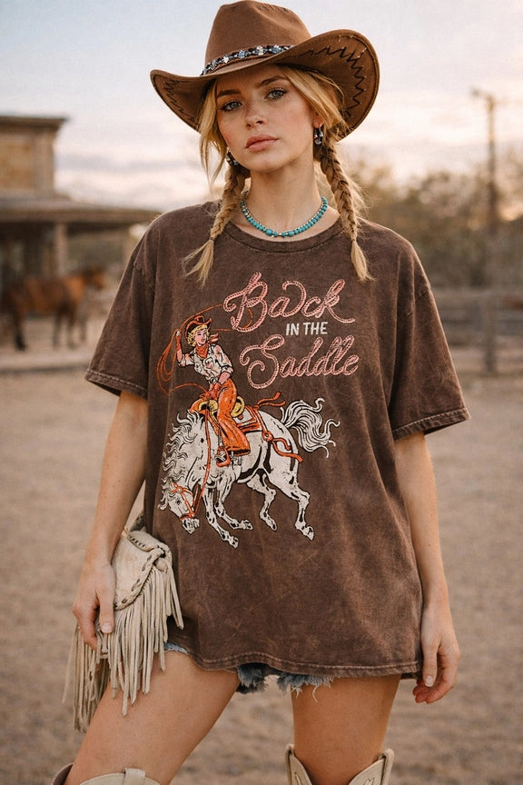 Back in the Saddle Mineral Tee